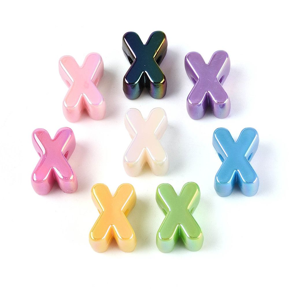 Acryl, Bubbel Letter X - UV-Plated Bright